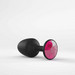 Dorcel Geisha Plug Ruby M - pink köves anál dildó (fekete) kép