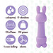 FEELZTOYS Mister bunny - vízálló, mini masszírozó vibrátor szett (lila) kép