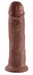 King Cock 10 - nagy tapadótalpas dildó (25 cm) - barna kép