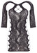 Mandy Mystery - virágos mintás hálós necc ruha tangával (fekete) kép