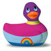 My Duckie Colors 2.0 - csíkos kacsa vízálló csiklóvibrátor (szivárvány) kép