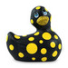My Duckie Happiness 2.0 - pöttyös kacsa vízálló csiklóvibrátor (fekete-sárga) kép