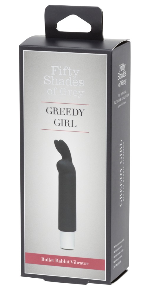 A szürke ötven árnyalata Rabbit Greedy Girl - akkus, nyuszis rúdvibrátor (fekete) kép