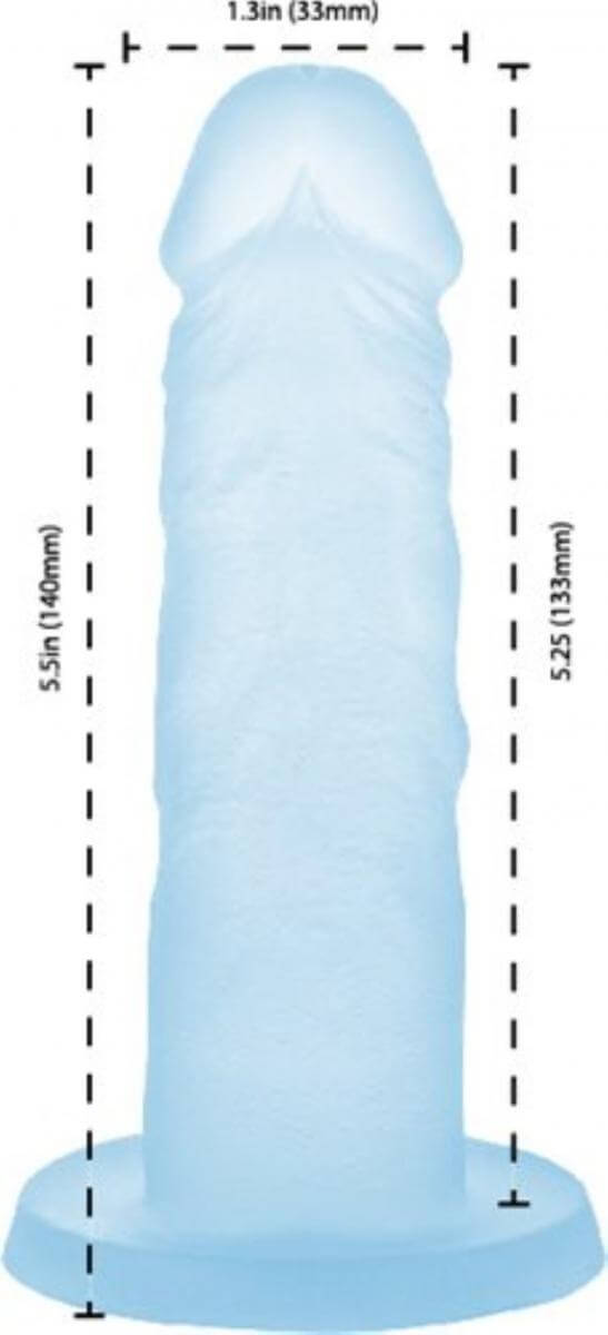 Addiction Coctails - talpas, szilikon dildó (kék) Dildó, műpénisz kép