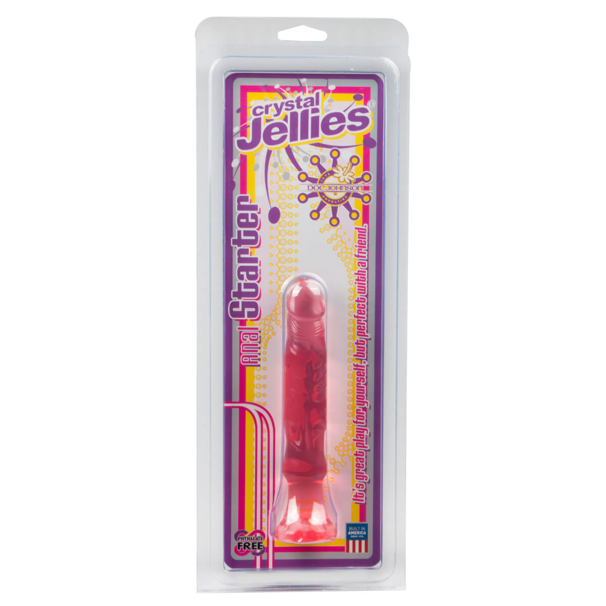 Crystal Jellies - talpas, kezdő anál dildó (pink) Anál dildó, anál tágító, vibrátor kép