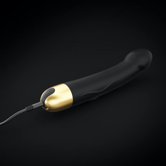 Dorcel Real Vibration M 2.0 - akkus vibrátor (fekete-arany) Nagy és normál vibrátor kép