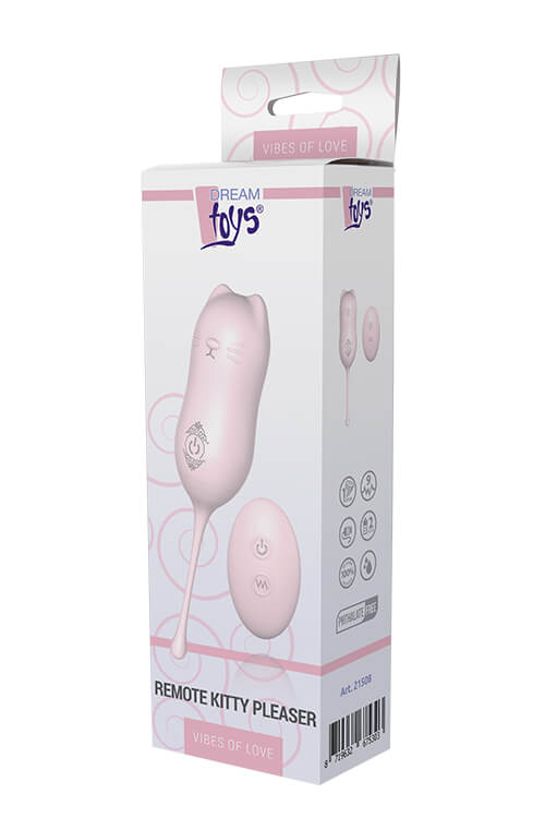 Dream Toys Kitty - akkus, rádiós vibrációs tojás (pink) kép