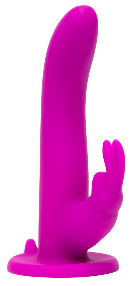 Happyrabbit Strap-On - nyuszis felcsatolható vibrátor (lila) Felcsatolható pénisz kép