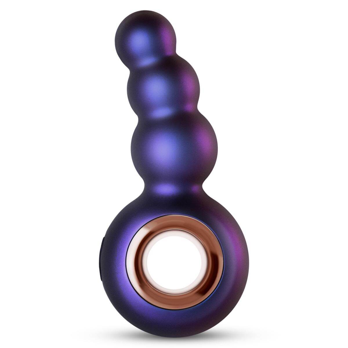 Hueman Outer Space - akkus, gyöngyös anál vibrátor fogógyűrűvel (lila) Anál dildó, anál tágító, vibrátor kép