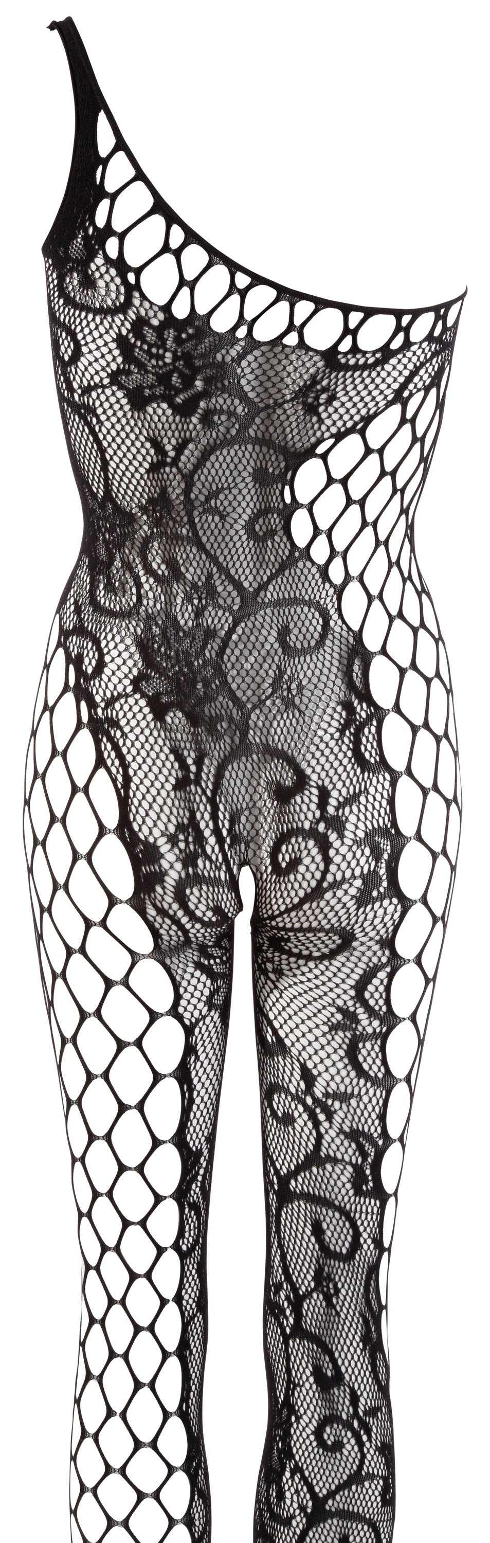 Virágmintás aszimmetrikus overall Erotikus necc ruha, overall, cicaruha kép