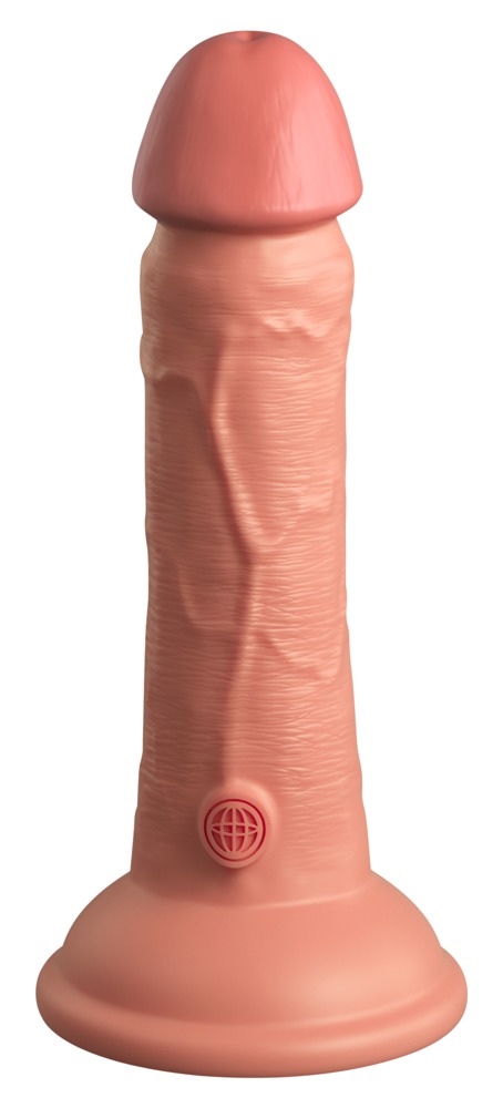 King Cock Elite 6 - tapadótalpas, élethű dildó (15 cm) - natúr Dildó, műpénisz kép