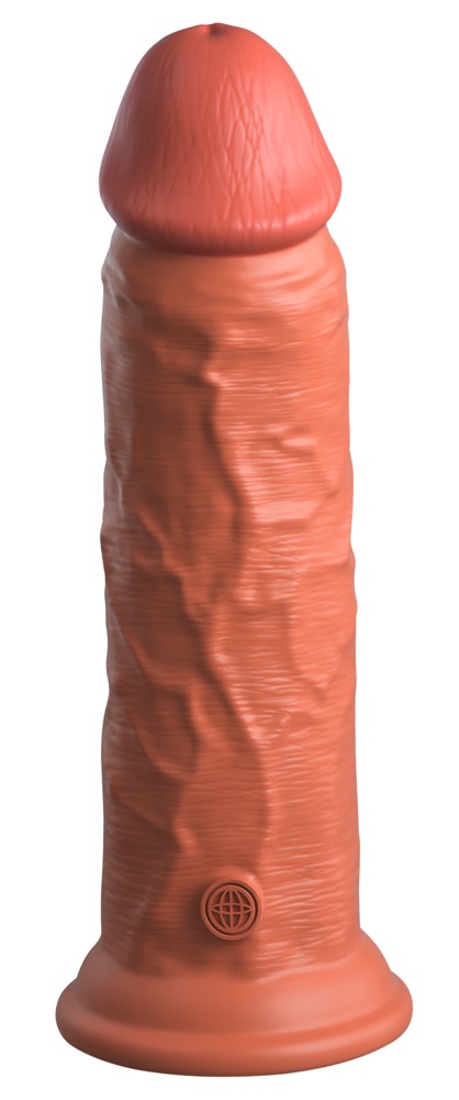 King Cock Elite 8 - tapadótalpas, élethű dildó (20 cm) - sötét natúr Dildó, műpénisz kép