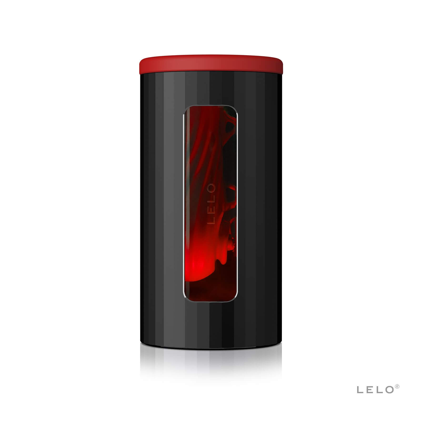LELO F1s V2 - hanghullámos, interaktív maszturbátor (fekete-piros) kép