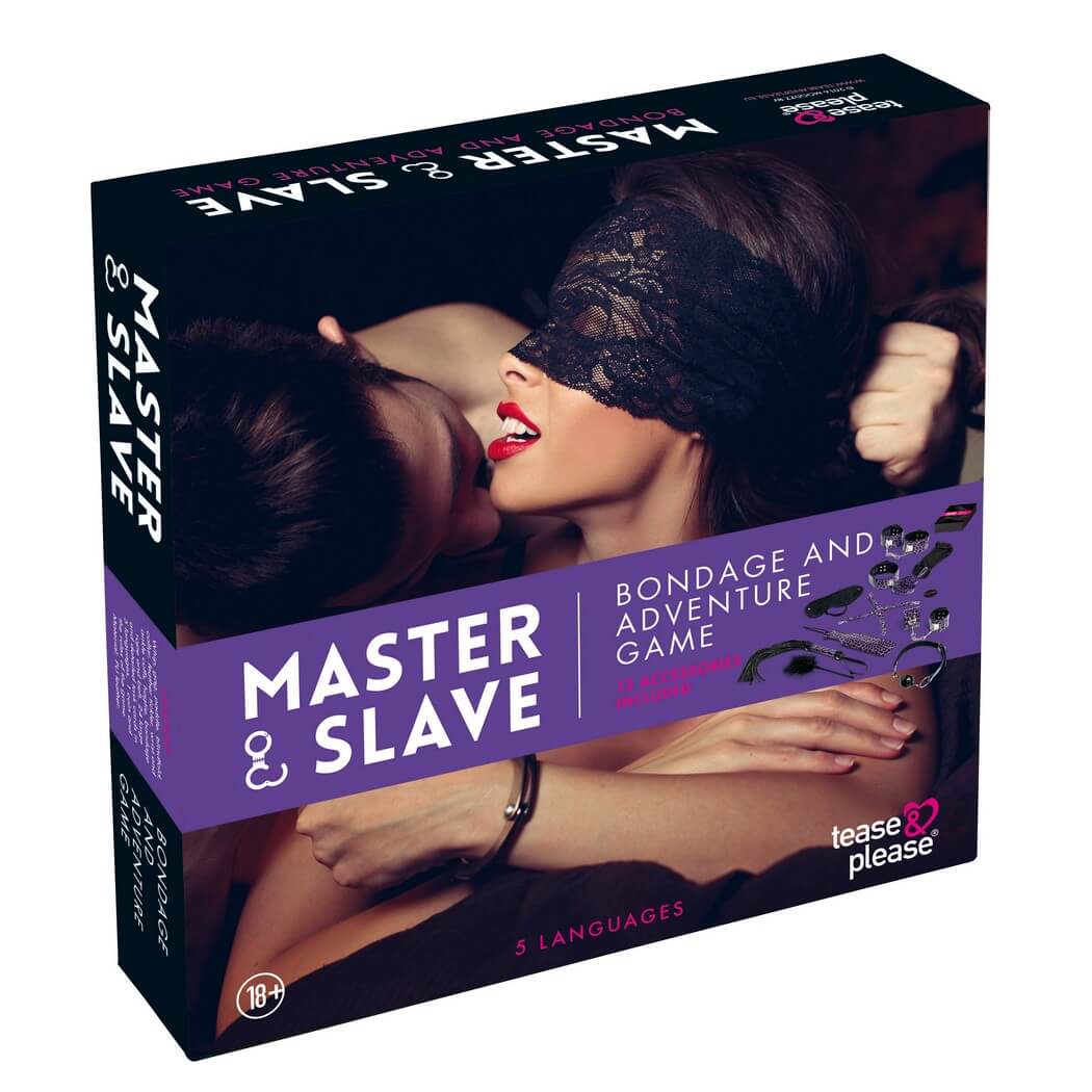 Master & Slave  - kötözős játék szett (lila-fekete) kép