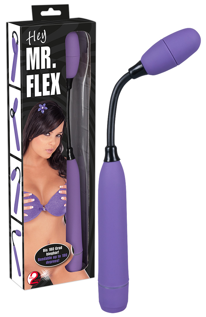 Mr. Flex - vibráló kéjpálca (lila/fekete) kép