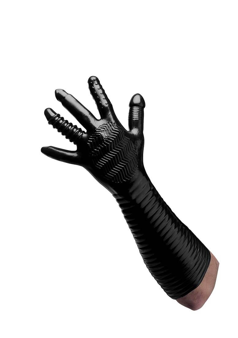 Pleasure Fister - textúrált öklöző kesztyű (fekete) kép