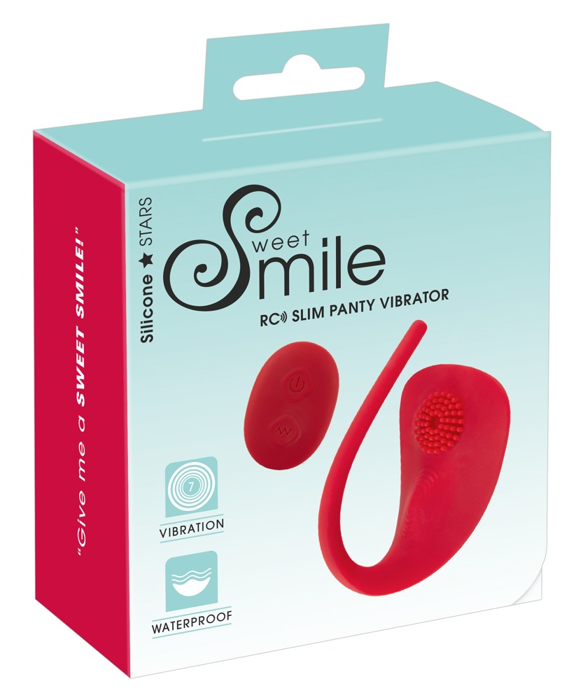SMILE Slim Panty - akkus, rádiós csiklóvibrátor (piros) kép