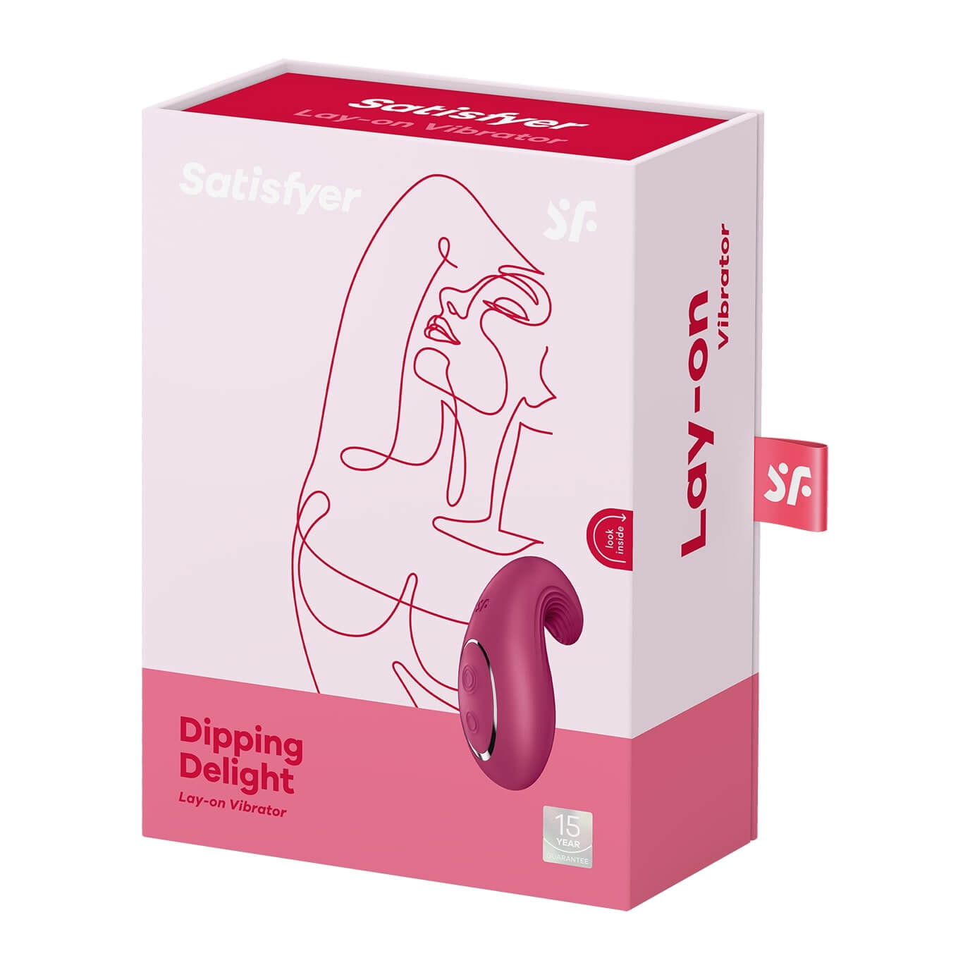 Satisfyer Dipping Delight - akkus csiklóvibrátor (piros) Csikló izgató vibrátor kép