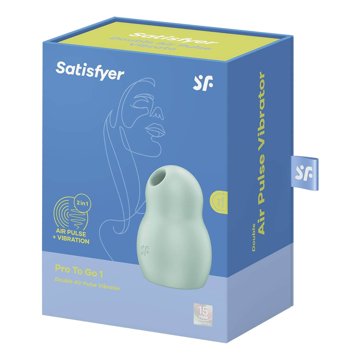 Satisfyer Pro To Go 1 - akkus, léghullámos csiklóizgató vibrátor (menta) Csikló izgató vibrátor kép