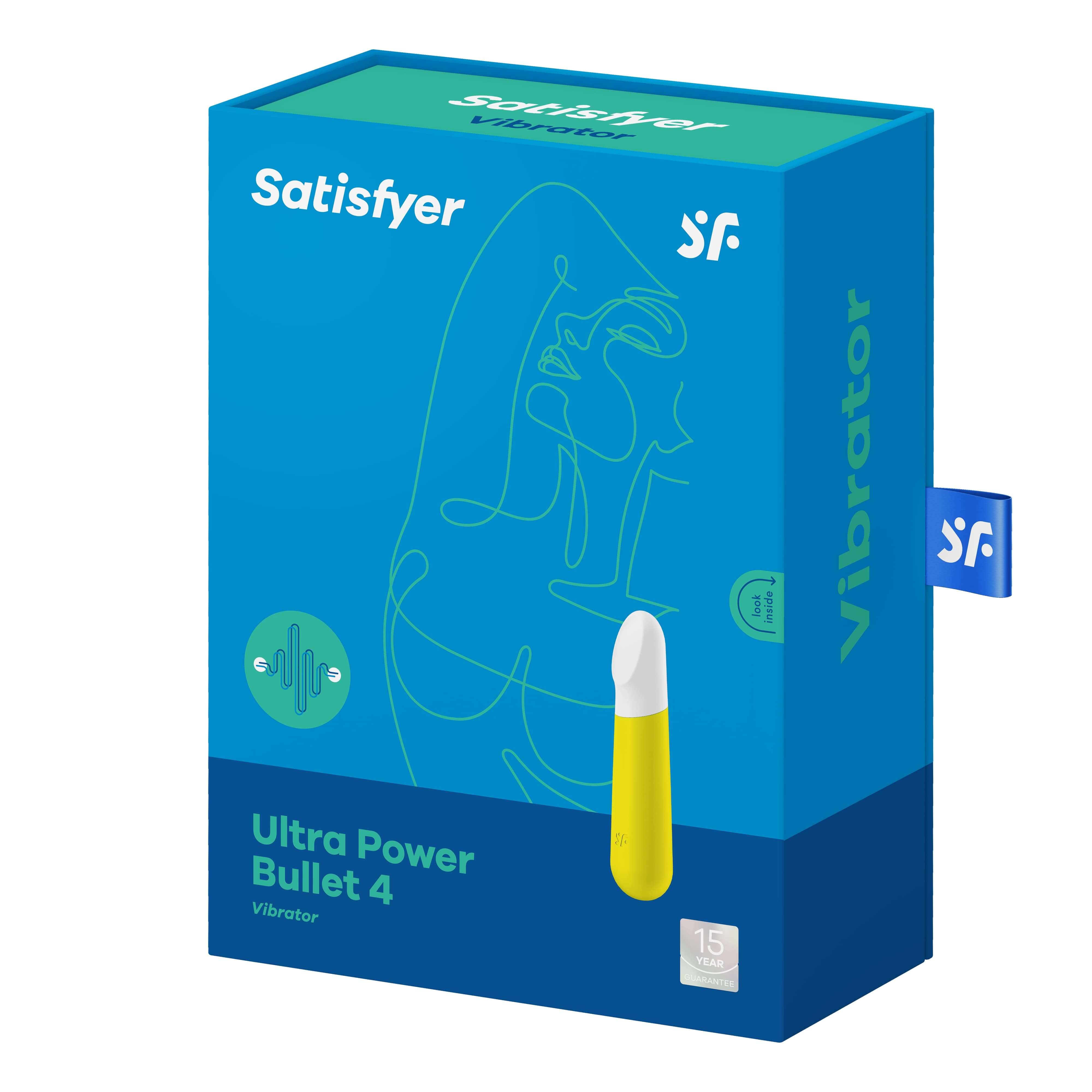 Satisfyer Ultra Power Bullet 4 - akkus, vízálló csikló vibrátor (sárga) Kicsi vibrátor kép