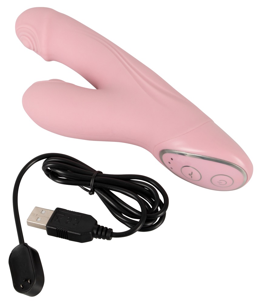 Smile Thumping G-Spot Massager - pulzáló, masszírozó vibrátor (pink) Hüvely és csikló izgató vibrátor kép