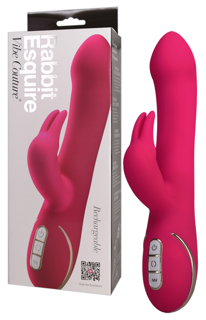 Vibe Couture Esquire - Nyuszis, forgó vibrátor (pink) kép