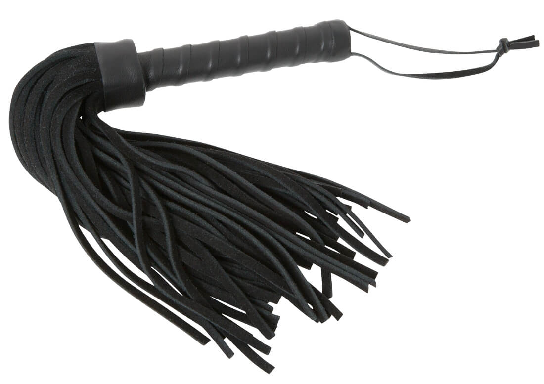 ZADO - rövid, vastag bőr korbács (fekete) kép